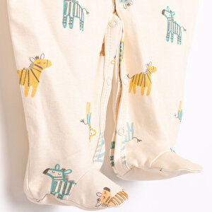 Yenidoğan Zebra Baskılı Erkek Tulum-Şapka Erkek Bebek Yenidoğan Zebra Baskılı Erkek Tulum-Şapka Erkek Bebek