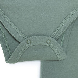 Erkek Bebek Yenidoğan Zıbın Body-Patikli Alt İnterlok Zarf Yaka Uzun Kol Patikli Paça