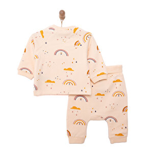 Yenidoğan Zıbın-Rahat Bel Patiksiz Alt 2li Takım Unisex