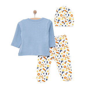 Yenidoğan Zıbın-Şapka-Patikli Alt 3lü Set Erkek Bebek Yenidoğan Zıbın-Şapka-Patikli Alt 3lü Set Erkek Bebek