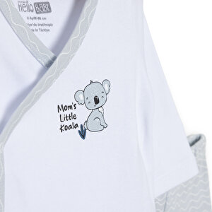 Yenidoğan Zıbın-Şapka-Patikli Alt 3lü Set Erkek Bebek