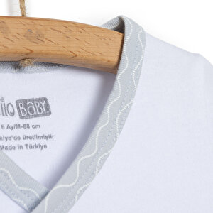 Yenidoğan Zıbın-Şapka-Patikli Alt 3lü Set Erkek Bebek