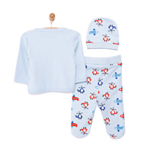 Yenidoğan Zıbın-Şapka-Patikli Alt Erkek Bebek Yenidoğan Zıbın-Şapka-Patikli Alt Erkek Bebek