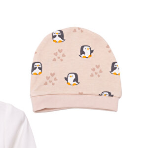 Yenidoğan Zıbın-Şapka-Patikli Alt Kız Bebek