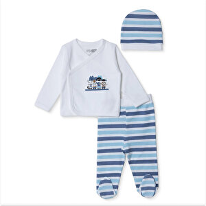 HelloBaby Yenidoğan Zıbı, Mavi, 0 - 1 Ay