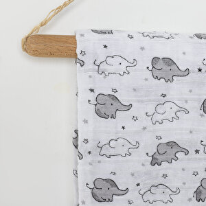 Yıldız Bulut Kuzu Desenli Unisex Müslin Battaniye Unisex