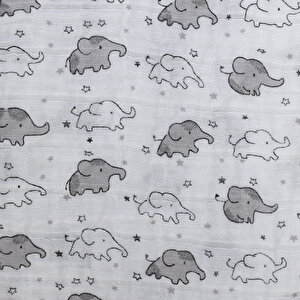 Yıldız Bulut Kuzu Desenli Unisex Müslin Battaniye Unisex