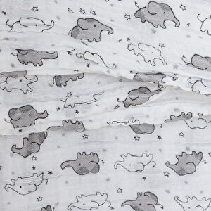 Yıldız Bulut Kuzu Desenli Unisex Müslin Battaniye Unisex