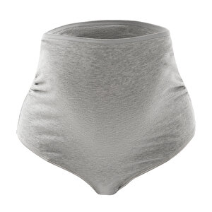 baby mom Yüksek Bel Hamil, Gri Melanj, S