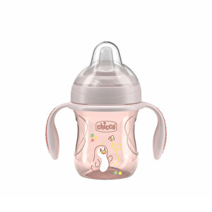 Yumuşak Uçlu Alıştırma Bardağı 4+ Ay 200 ml Kız