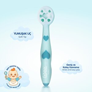 Yumuşak Uçlu Püre Kaşığı Mavi