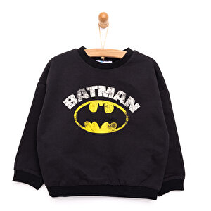 Batman Sweatshirt Erkek Be, Siyah, 9 Ay