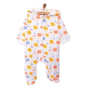 Yenidoğan Kapüşonlu Tulum Kız Bebek