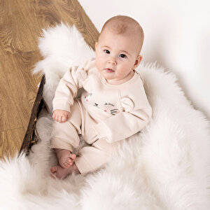 Yenidoğan Kız Figürlü Patiksiz Tulum Kız Bebek