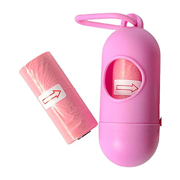 Kirli Bebek Bezi Çöp Poşeti ve Taşıma Aparatı Pembe