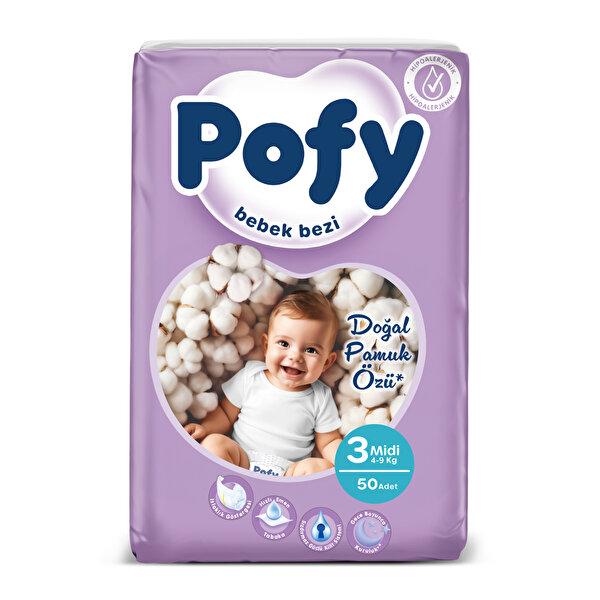 Midi 3 Numara Bebek Bezi 4-9 kg 50 Adet