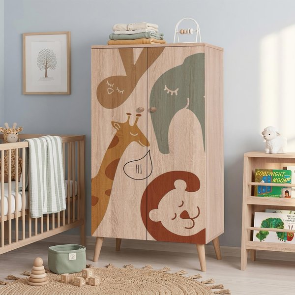babydrop  2 Kapılı Dolap Zoo