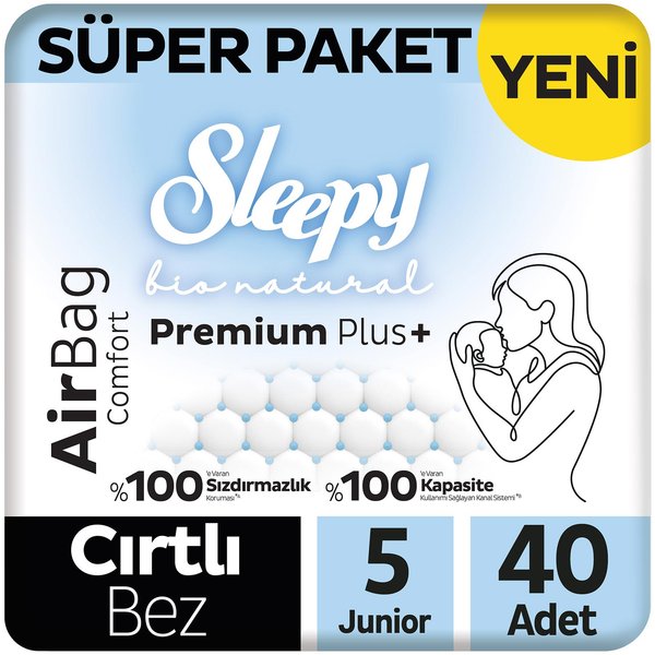 Bio Natural Airbag 5 Beden 40 Adet