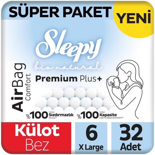 Bio Natural Külot Bez, 6 Beden 32 Adet