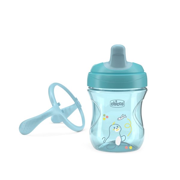 Yarı Yumuşak Uçlu Alıştırma Bardağı 6+ Ay 200 ml Erkek Bebek