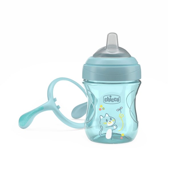 Yumuşak Uçlu Alıştırma Bardağı 4+ Ay 200 ml Erkek Bebek